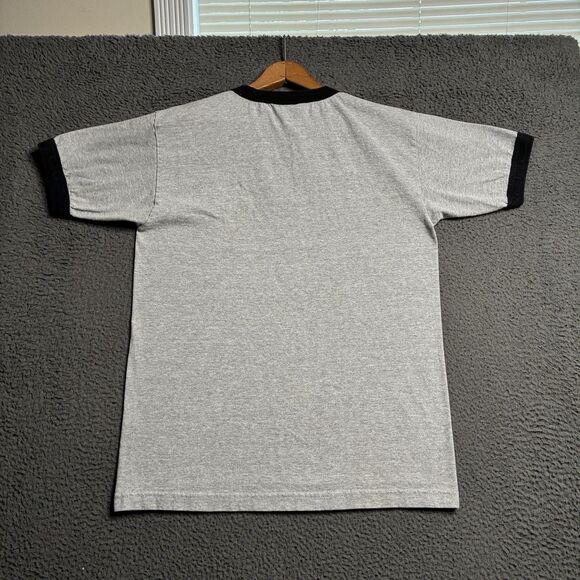 Vintage T-Shirt State Prison Bowling League Ringer Tee Mens Medium Humor - Picture 3 of 11